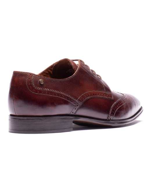 Base London Sloane brogue shoe in brown, 2 of 3