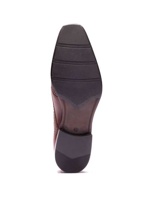 Base London Sloane brogue shoe in tan, 3 of 4