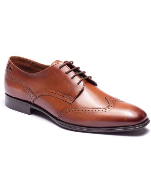 Base London Sloane brogue shoe in tan, 4 of 4