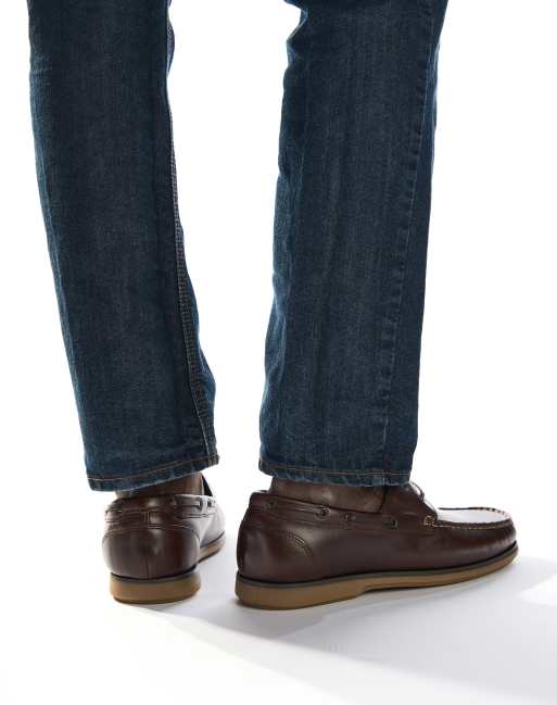 Base London Stern boat shoe in brown, 2 of 4