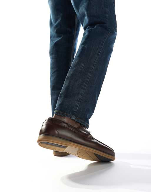 Base London Stern boat shoe in brown, 3 of 4