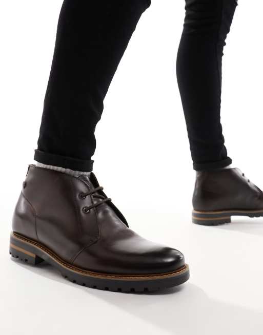 Base London Swan Washed Boot in Brown | ASOS