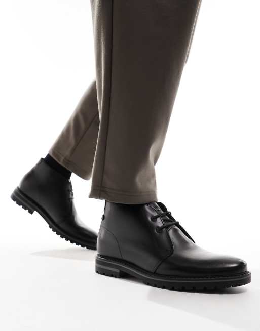 Base London Swan Waxy Boot in Black