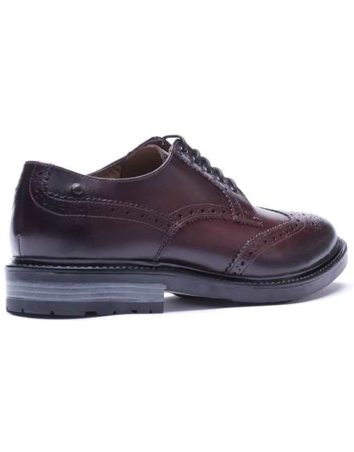 Base London Tanner brogue shoe in wine, 2 of 4