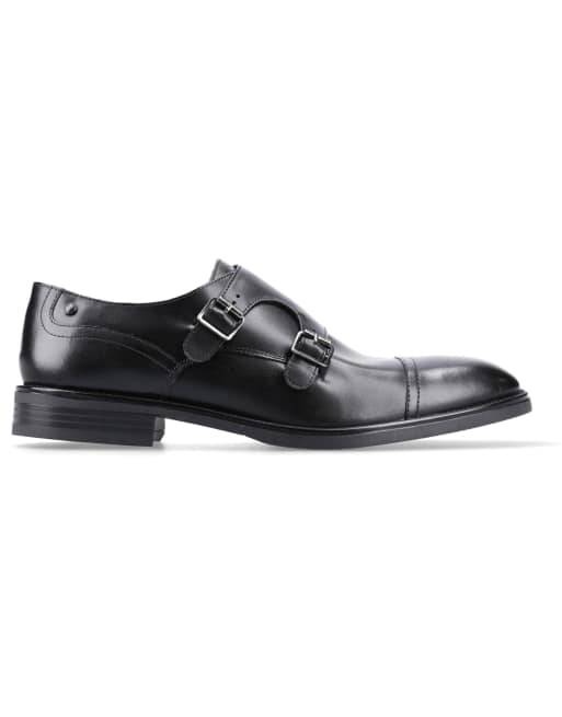 Base London Taper monk shoe in black
