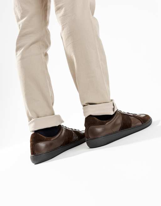 Base London Tommo lace up trainer in brown, 2 of 4