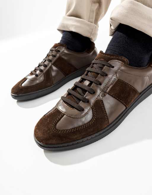 Base London Tommo lace up trainer in brown, 3 of 4