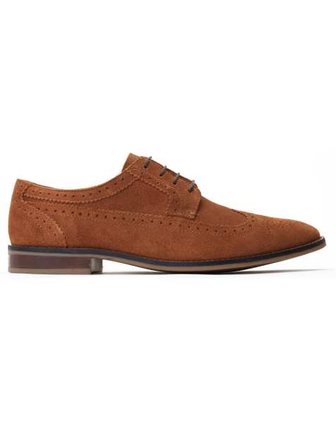 Base London Twain brogue shoe in camel leather - view 1