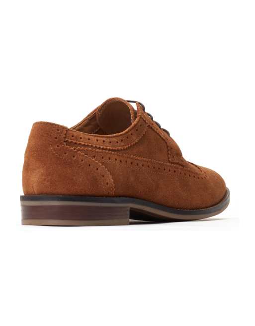 Base London Twain brogue shoe in camel leather ASOS