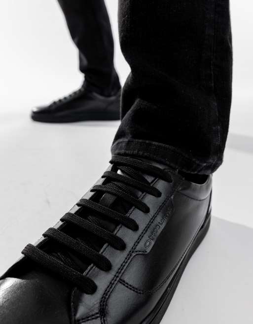 Base London Zammo lace up trainer in black, 3 of 6