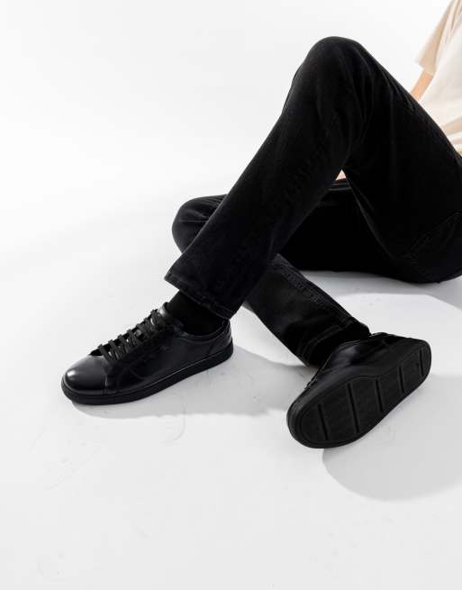Base London Zammo lace up trainer in black, 4 of 6
