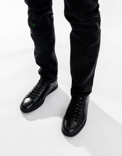 Base London Zammo lace up trainer in black, 5 of 6