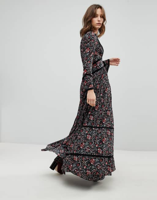 BA&SH Floral Bloom Smock Maxi Dress