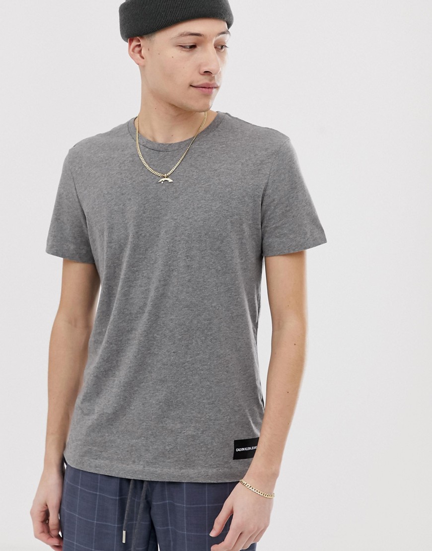 Basic bomulds-t-shirt fra Calvin Klein Jeans-Grå