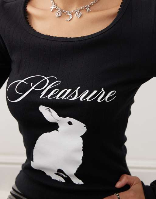 Basic Pleasure Mode alice long sleeve rabbit motif baby t