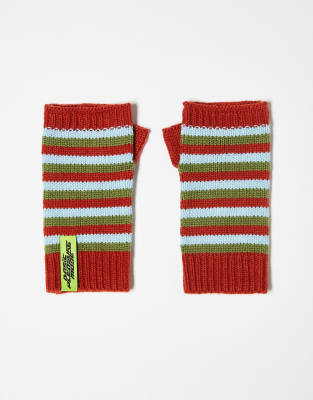 Basic Pleasure Mode - Allegra - Fingerlose Handschuhe mit Streifenmuster-Bunt