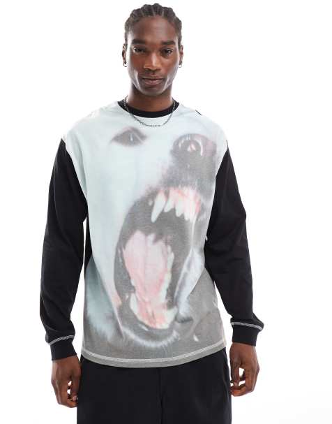 Basic Pleasure Mode Arcana dog print long sleeve top in multi - view 1