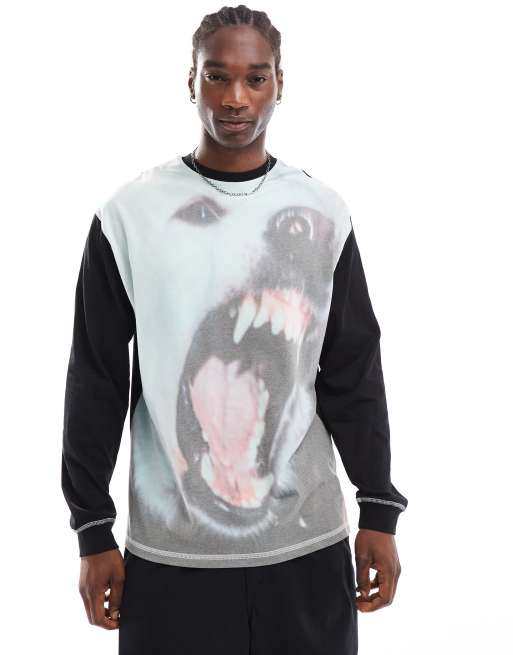 Basic Pleasure Mode arcana dog print long sleeve top in multi