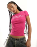[Basic Pleasure Mode] Basic Pleasure Mode bubble tea slogan baby t-shirt in pink XS PINK