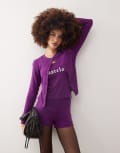 [Basic Pleasure Mode] Basic Pleasure Mode cardigan in purple (part of a set) L PURPLE