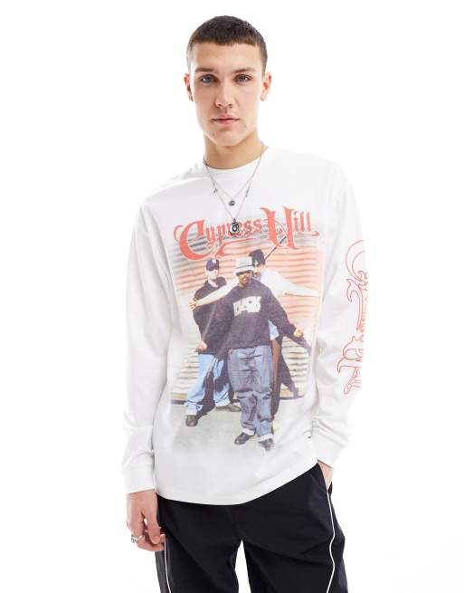 Basic Pleasure Mode Cypress Hill licence long sleeve t-shirt in white