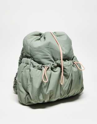 Basic Pleasure Mode demi backpack in washed khaki - ASOS Price Checker