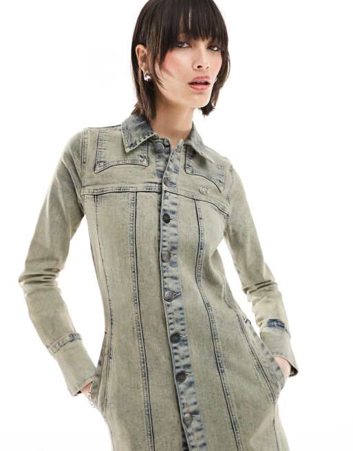 Maxi denim hot sale shirt