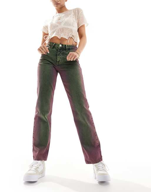 Basic Pleasure Mode highlight column jeans in lavender wash