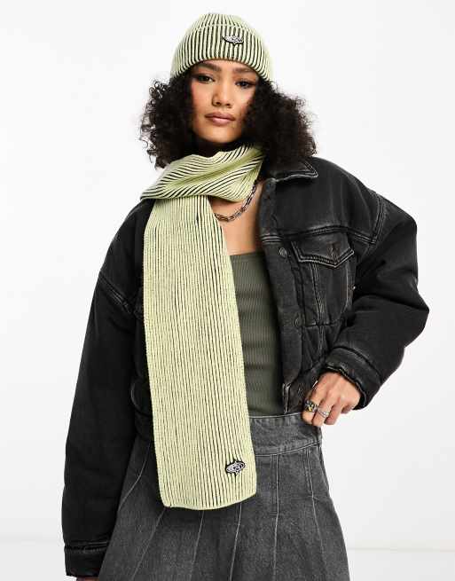 Basic Pleasure Mode sherbert stripe oversized scarf in yellow ASOS