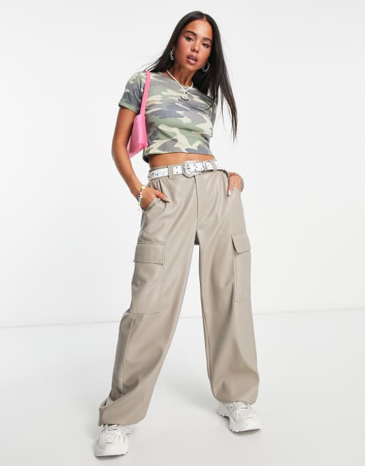 Basic Pleasure Mode shrunken camo t-shirt in multi