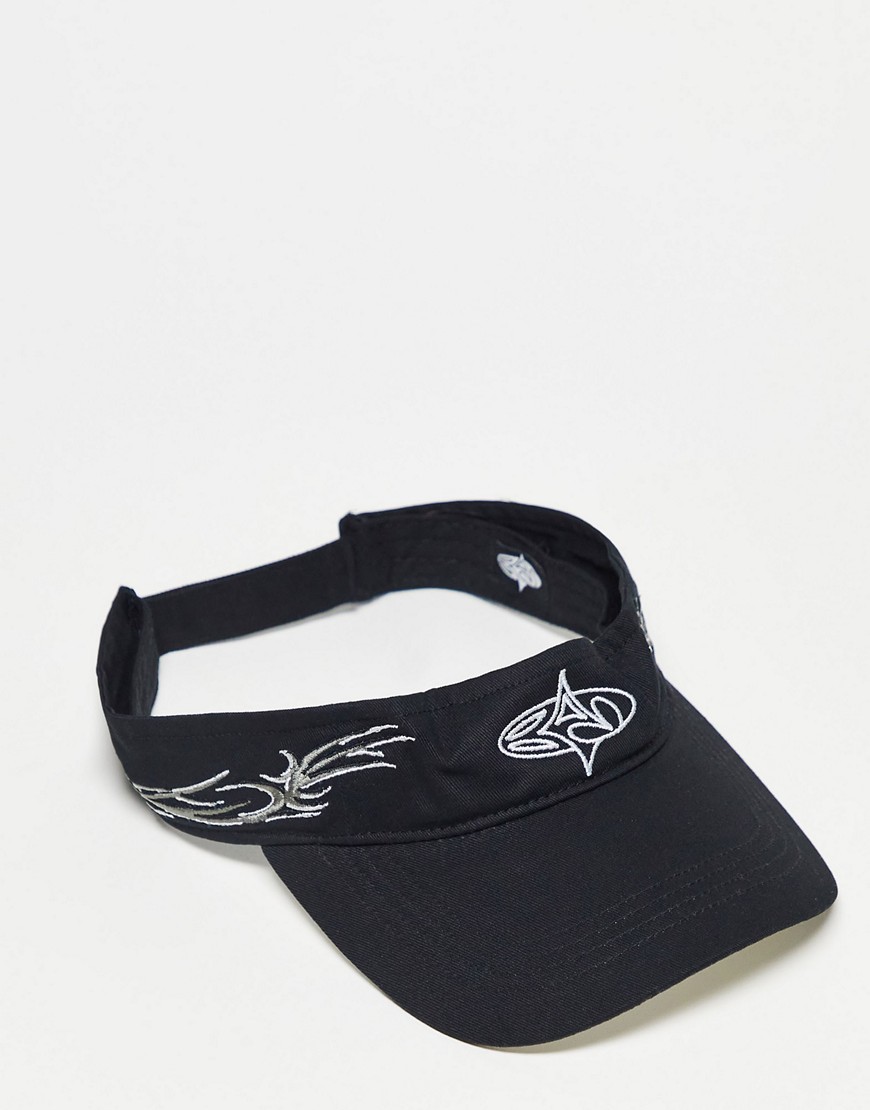 Basic Pleasure Mode Visor In Faded Black With Embroidered Logo