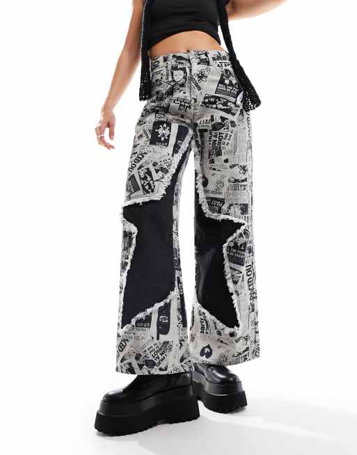 Wide leg hotsell rave pants