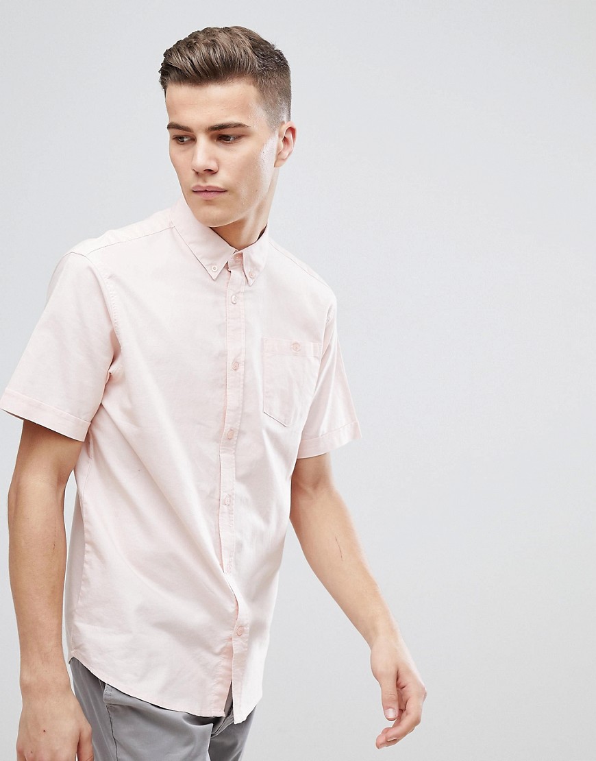 Basis Oxford-skjorte med korte ærmer fra D-Struct-Pink