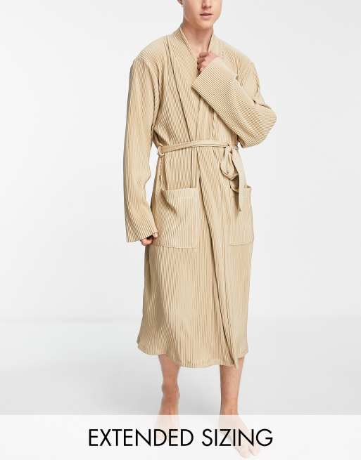 Bata marrón plisada de ASOS DESIGN (parte de un conjunto) 