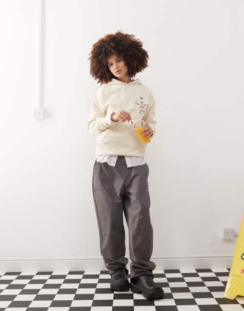 Batch1 unisex cereal killer slogan hoodie in vanilla - view 1