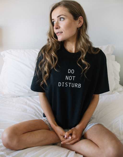  Batch1 unisex do not disturb slogan t-shirt in black