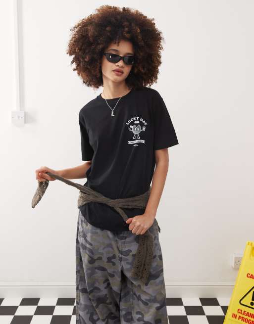 Batch1 unisex lucky day fortune cookies graphic t-shirt in black