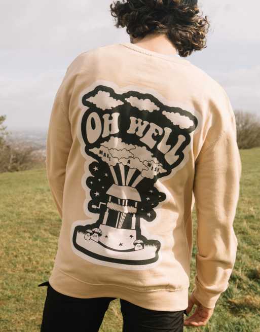 Batch1 unisex oh well graphic sweatshirt in sand