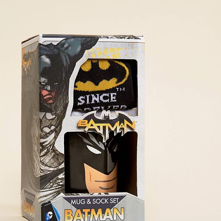Staat Op het randje twee Batman - My Hero Since Forever - Set van mok en sokken | ASOS