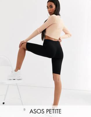  Базовые шорты-леггинсы ASOS DESIGN Petite-Черный цвет