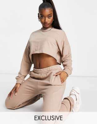 фото Базовый oversized-свитшот цвета мокко missguided-светло-коричневый