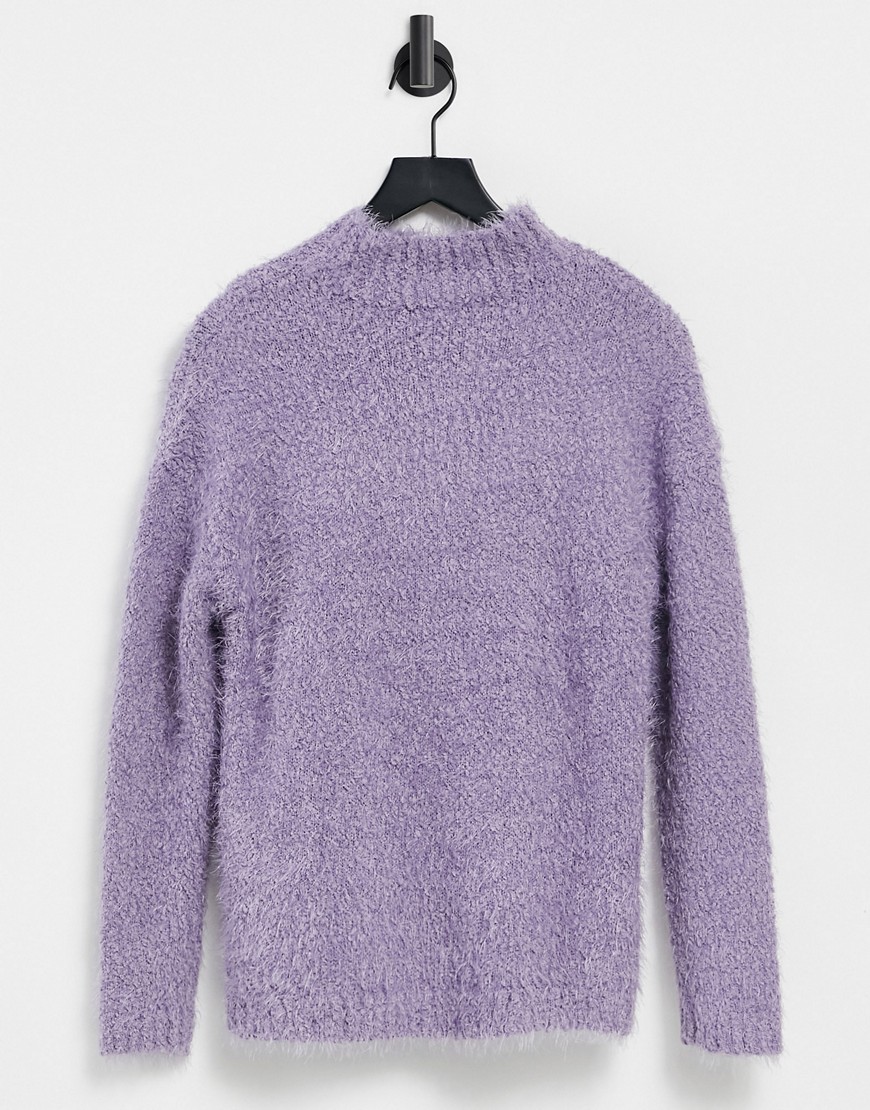 BB Dakota funnel neck sweater in lilac-Purple