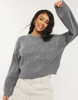 Bb Dakota If You Fancy Sweater In Gray Made From Recycled Fabric-grey In Grey