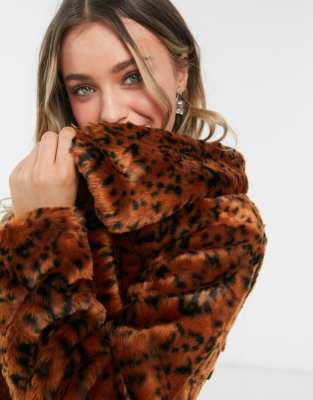 rust fur coat