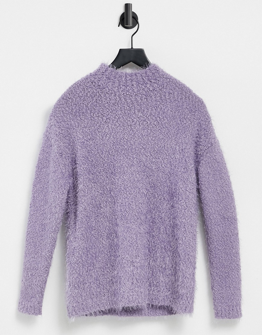 BB Dakota - Sweater met opstaande boord in lila-Paars