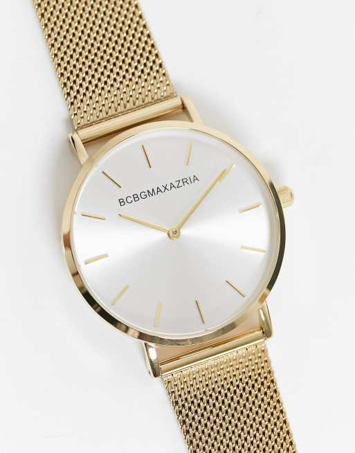 BCBG Max Azria bracelet strap watch in gold