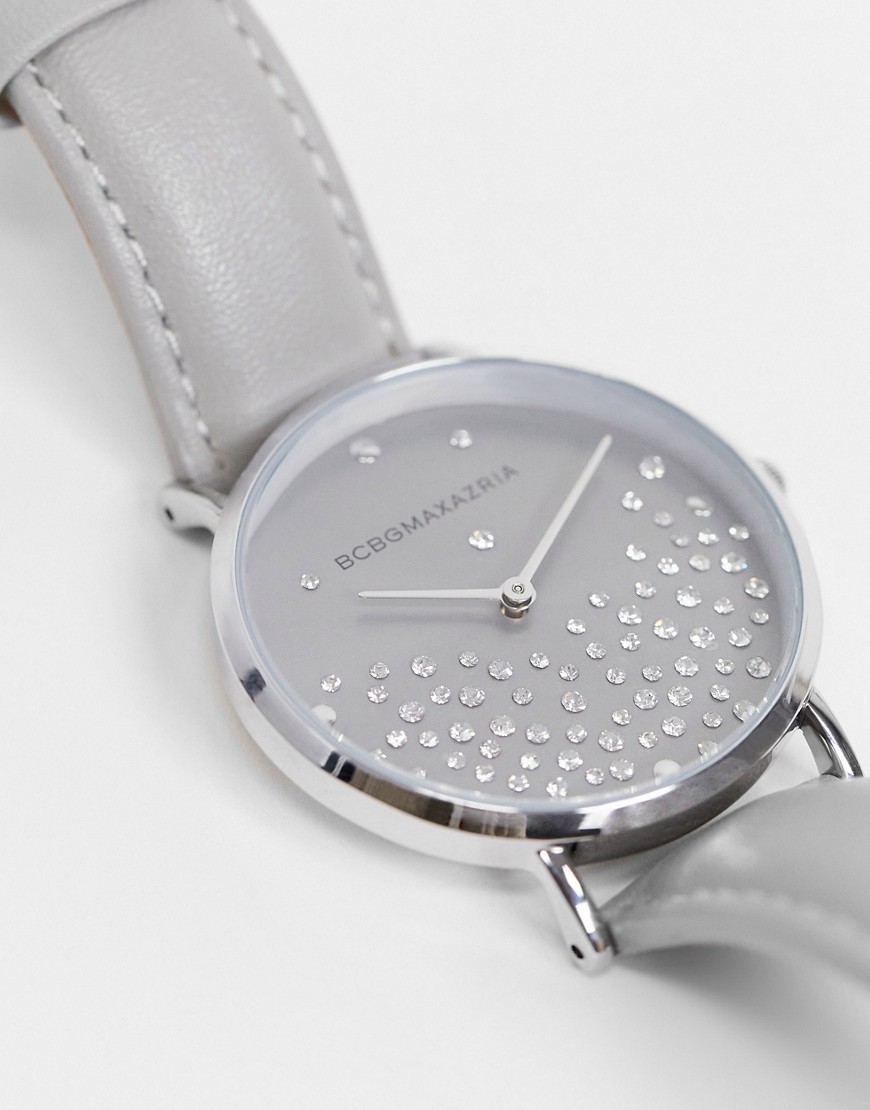 BCBG Max Azria - Horloge met kristallen details-Zilver
