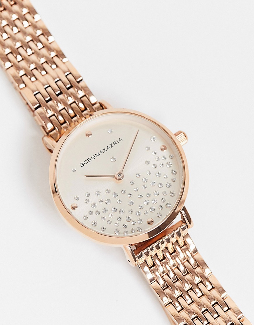 BCBG Max Azria - Horloge met kristallen details-Roze