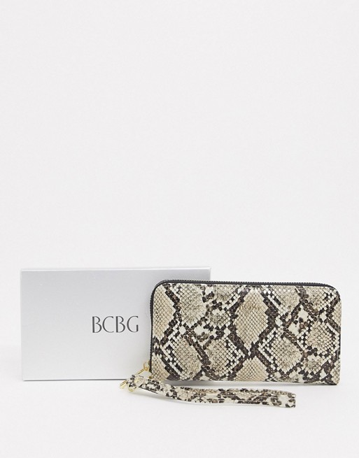 BCBGeneration tara snakeskin wallet in gift box
