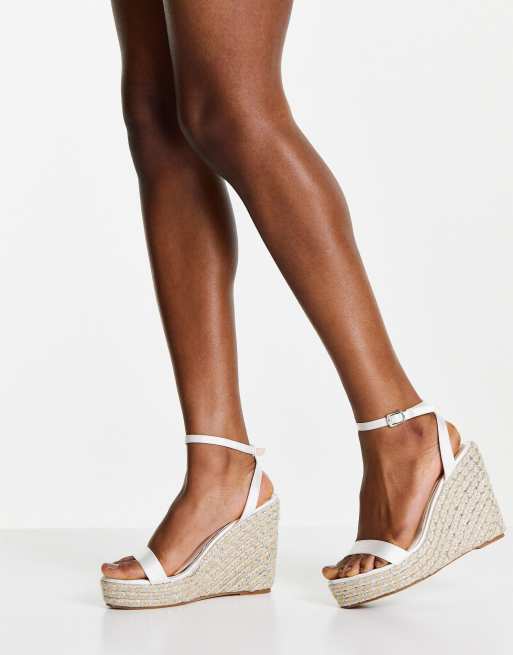 Espadrille compensée 2024 blanche mariage